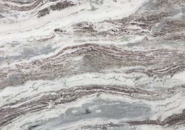 Beautiful fantasy brown polished quartzite countertop material.