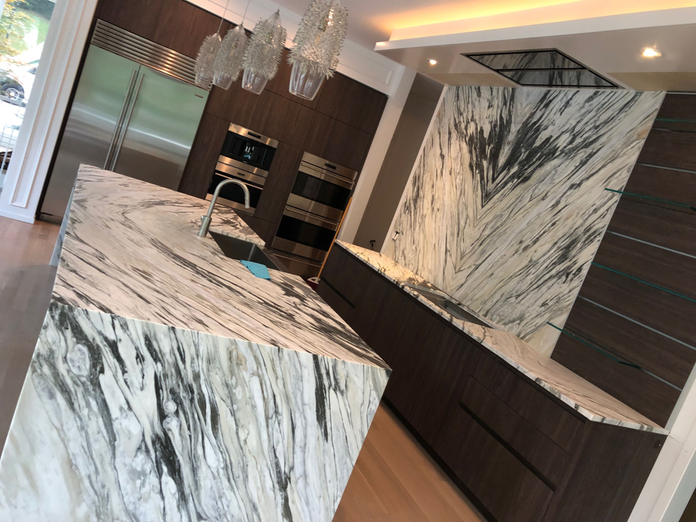 A stylish kitchen countertop