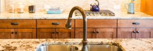 Kitchen with granite countertop