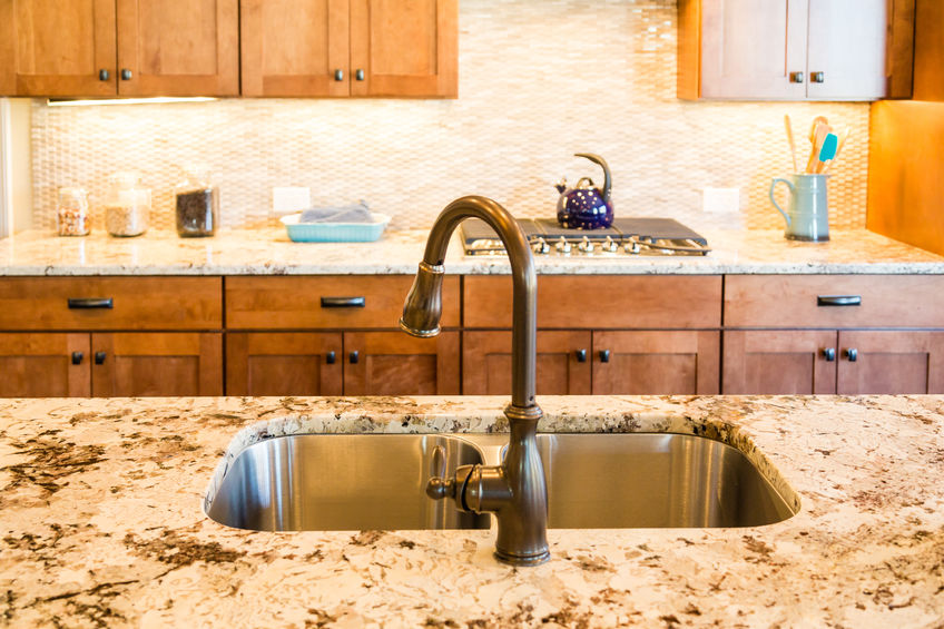 Kitchen with granite countertop