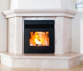 white marble fireplace surround