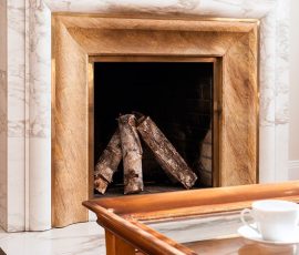 granite fireplace surround installed by MC Granite Nashville