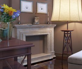 marble fireplace surround and mantle